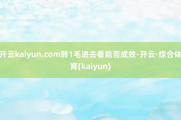 开云kaiyun.com转1毛进去看能否成效-开云·综合体育(kaiyun)
