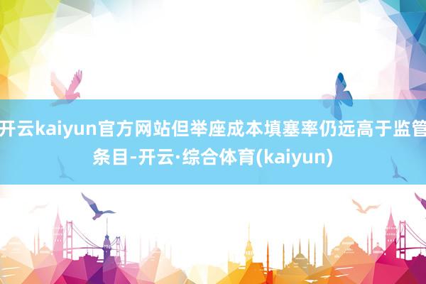 开云kaiyun官方网站但举座成本填塞率仍远高于监管条目-开云·综合体育(kaiyun)
