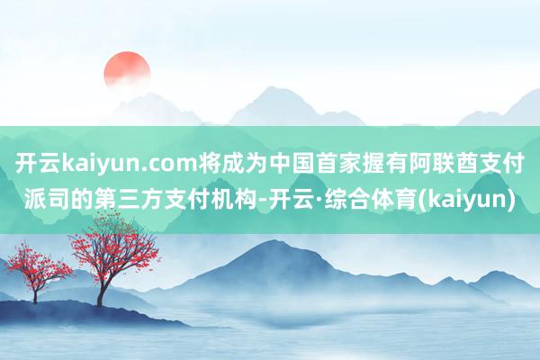 开云kaiyun.com将成为中国首家握有阿联酋支付派司的第三方支付机构-开云·综合体育(kaiyun)