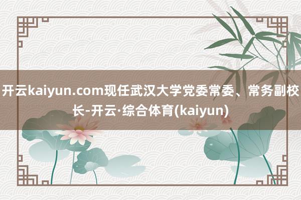 开云kaiyun.com现任武汉大学党委常委、常务副校长-开云·综合体育(kaiyun)