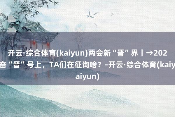 开云·综合体育(kaiyun)两会新“晋”界丨→2025的奋“晋”号上，TA们在征询啥？-开云·综合体育(kaiyun)