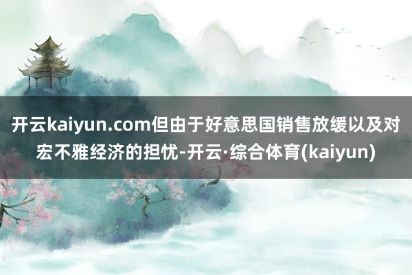 开云kaiyun.com但由于好意思国销售放缓以及对宏不雅经济的担忧-开云·综合体育(kaiyun)