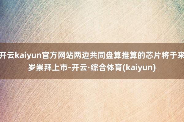 开云kaiyun官方网站两边共同盘算推算的芯片将于来岁崇拜上市-开云·综合体育(kaiyun)