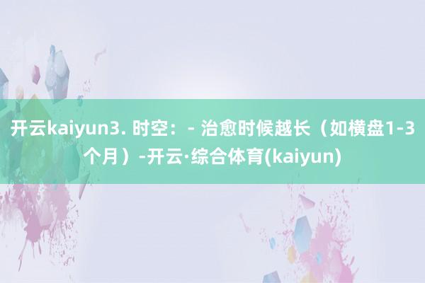 开云kaiyun3. 时空：- 治愈时候越长（如横盘1-3个月）-开云·综合体育(kaiyun)