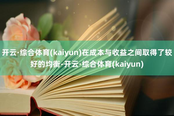 开云·综合体育(kaiyun)在成本与收益之间取得了较好的均衡-开云·综合体育(kaiyun)