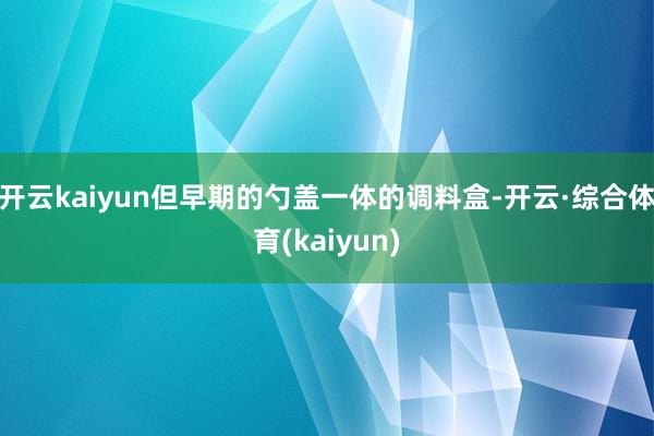 开云kaiyun但早期的勺盖一体的调料盒-开云·综合体育(kaiyun)