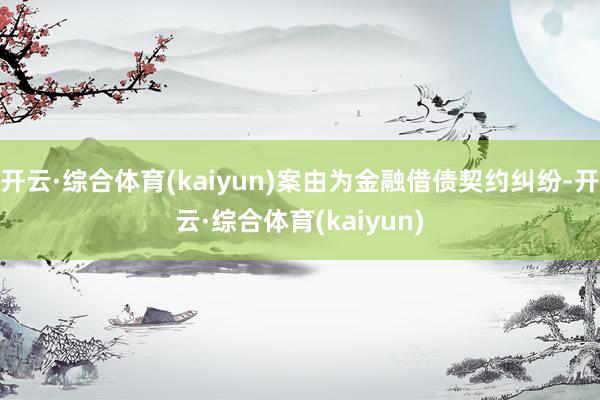 开云·综合体育(kaiyun)案由为金融借债契约纠纷-开云·综合体育(kaiyun)