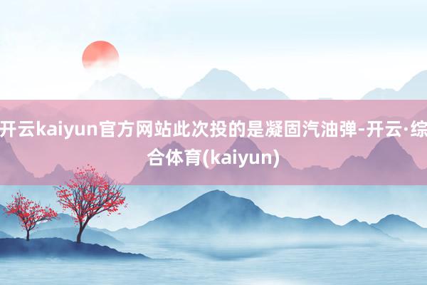 开云kaiyun官方网站此次投的是凝固汽油弹-开云·综合体育(kaiyun)