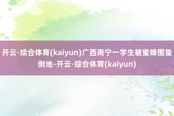 开云·综合体育(kaiyun)广西南宁一学生被蜜蜂围蛰倒地-开云·综合体育(kaiyun)