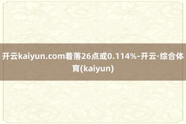 开云kaiyun.com着落26点或0.114%-开云·综合体育(kaiyun)