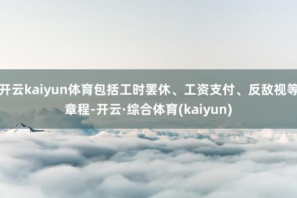 开云kaiyun体育包括工时罢休、工资支付、反敌视等章程-开云·综合体育(kaiyun)