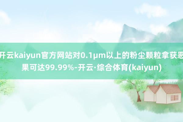开云kaiyun官方网站对0.1μm以上的粉尘颗粒拿获恶果可达99.99%-开云·综合体育(kaiyun)